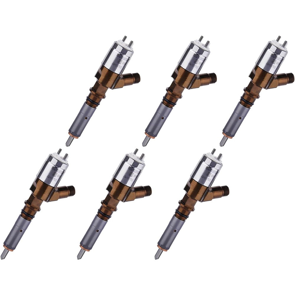 6 Pcs Fuel Injector 310-9067 for Caterpillar CAT Engine C6.6 Excavator E320D - KUDUPARTS