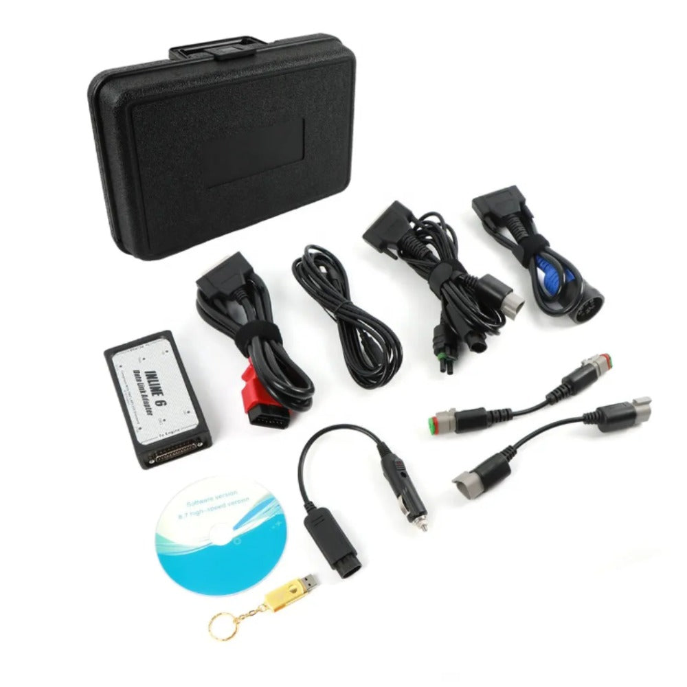 Kit complet d'adaptateur de liaison de données Cummins INLINE 6 avec logiciel INSITE 8.7 pro pour camions ISC BC QSB ISDE ISZ QSL Diagnostic et programmation 3165033 (livraison aux États-Unis uniquement)