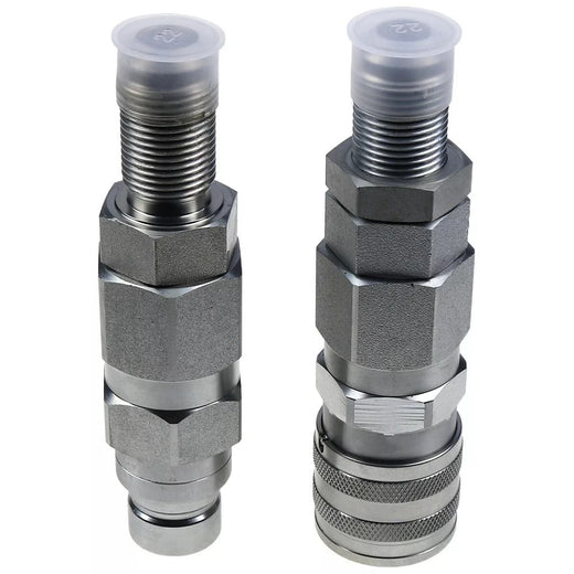 #10 JIC Thread 1/2" Flat Face Hydraulic Quick Connect Coupler for Bobcat 463 553 753 763 - KUDUPARTS