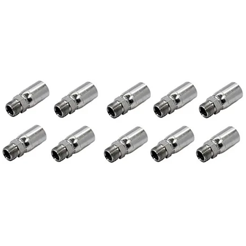 10 piezas de conexión de manguera hidráulica con conector macho NPT de 1/2" 08U-108 para Parker