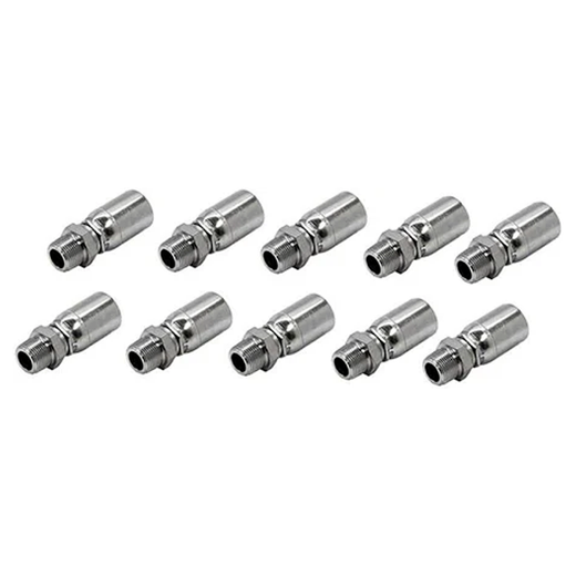 10 Pcs Hydraulic Hose Fitting With 3/8" NPT Male Swivel 06U-J06 for Parker 100R1 100R2 100R17 - KUDUPARTS