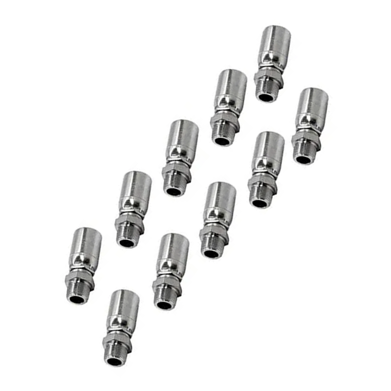 10 Pcs Hydraulic Hose Fitting With 3/8" NPT Male Swivel 06U-J06 for Parker 100R1 100R2 100R17 - KUDUPARTS
