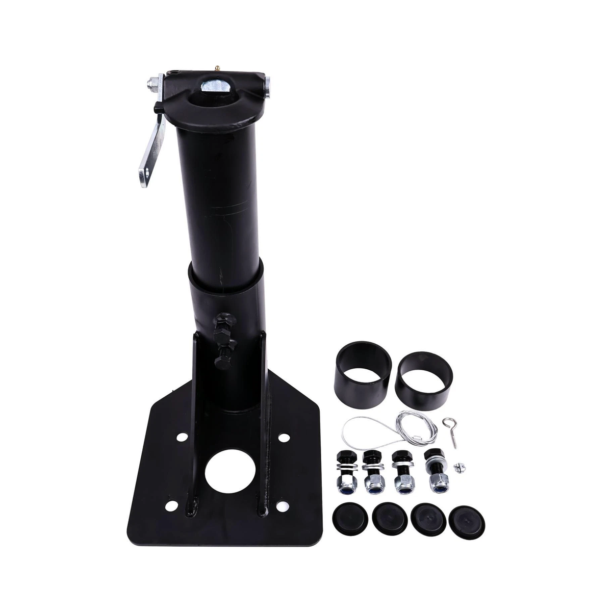 12"-17" Adjustable 5th Wheel to Gooseneck Adapter Hitch for Camper RV - KUDUPARTS
