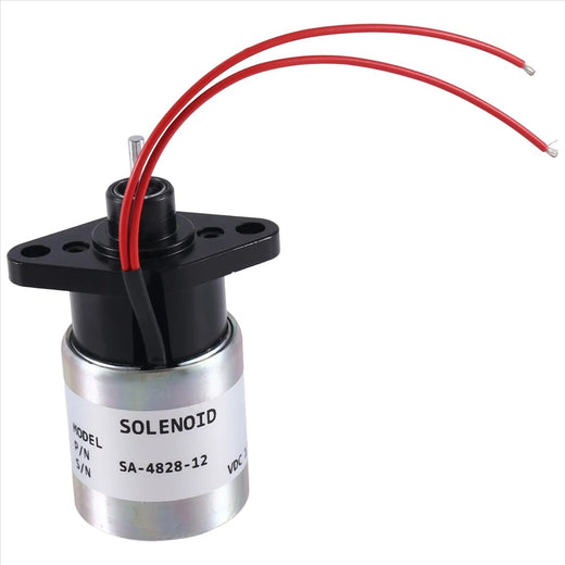 12V Solenoid Valve SA-4828-12 0175-12A6LS for Kubota Engine V3300 - KUDUPARTS