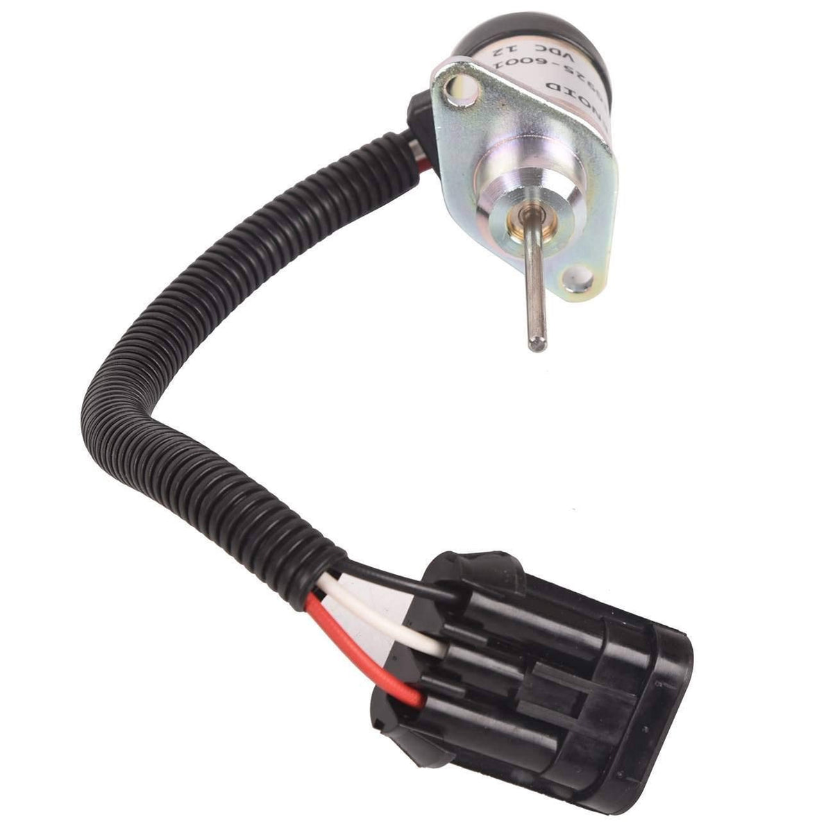 12V Stop Shut Off Solenoid 1G577-60011 for Kubota Engine V3300DIT V3800T - KUDUPARTS