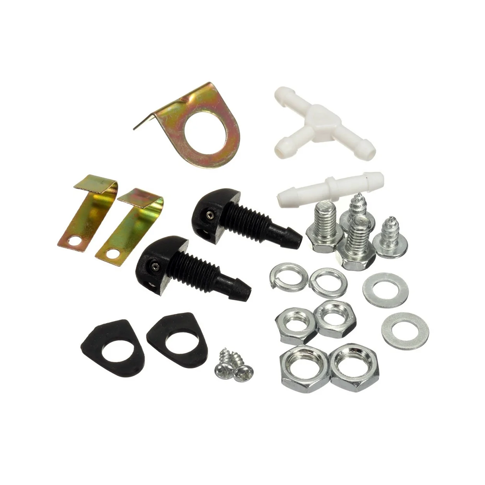 12V Universal 1.8L Windshield Washer Bottle Tank Pump Wiper System Reservoir Kit - KUDUPARTS