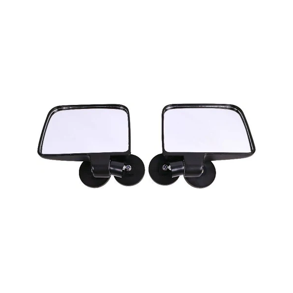 1 Pair Rubber Coated Magnetic Side Mirror 03RVM0001BBK for Kubota John Deere Forklift Tractor - KUDUPARTS