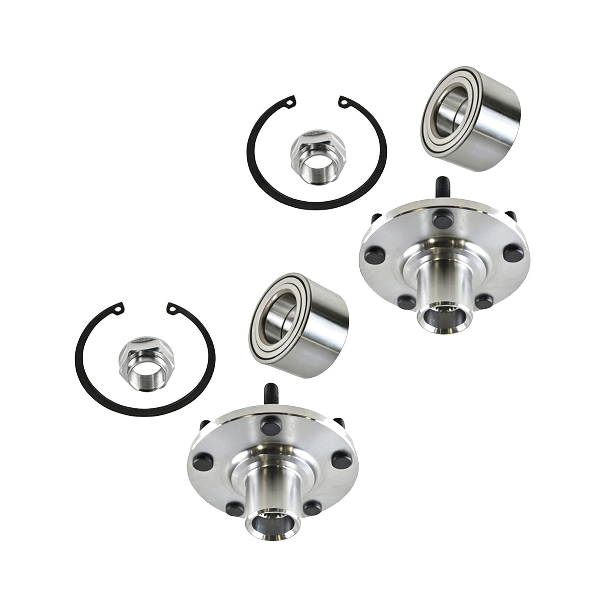 2 Sets Front Wheel Hub and Bearing Kit D44600SJKJ00 for Honda CR-V 2012-2016 - KUDUPARTS