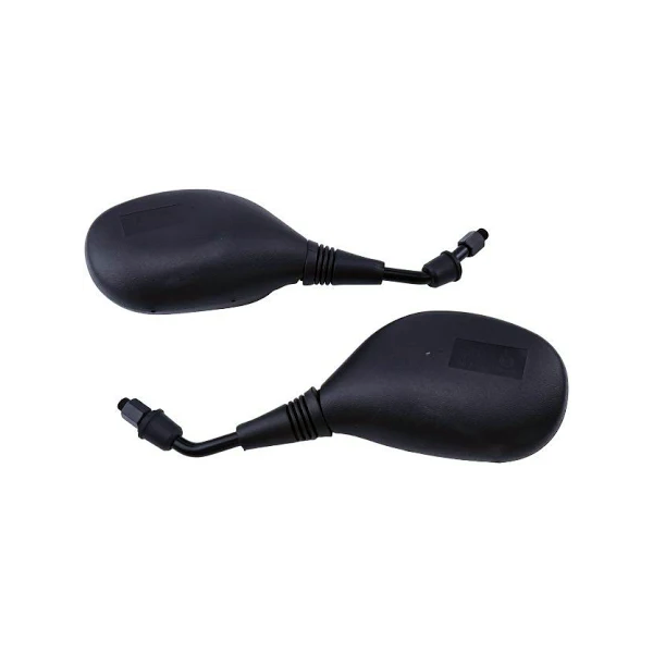 2 Pcs 10mm Black Plastic Rear View Mirror for 50cc 70cc 90cc 110cc 125cc 150cc 200cc 250cc Scooter ATV Dirt Bike - KUDUPARTS