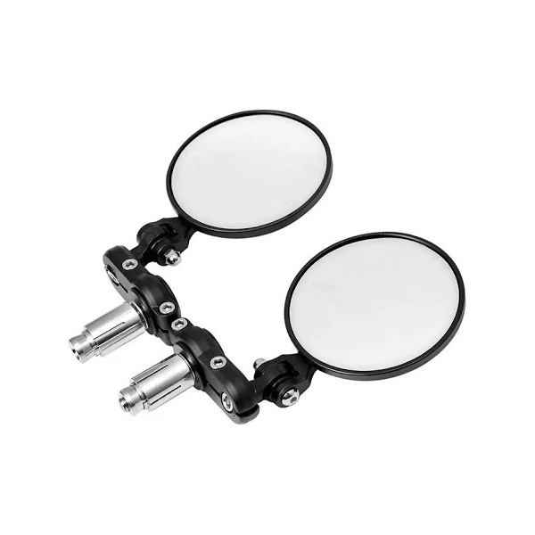 2 Pcs 7/8" 22mm Universal Aluminum Round Rearview Mirror for ATV Quad Scoter Scooter Mirrors Most Harley - KUDUPARTS