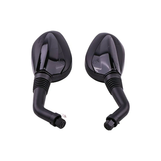 2 Pcs 8mm Clockwise Universal Fitment Rear View Mirror for GY6 Touring Bike Sport Bike Cafe Racer - KUDUPARTS