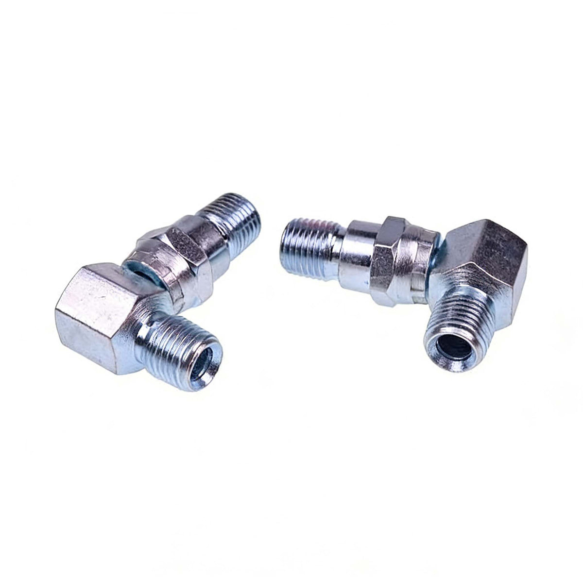 2 Pieces 90 Degree 1/4" Hydraulic Hose Swivel Elbow 21855 for Meyer Snow Plows - KUDUPARTS