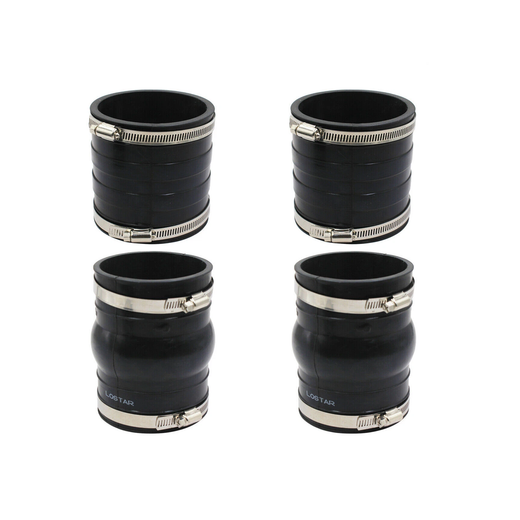 2 Set Exhaust Hose Bellow 3852696 3863450 for OMC Volvo Penta 4.3 5.0 5.7 Upper Lower Rubber Coupler - KUDUPARTS