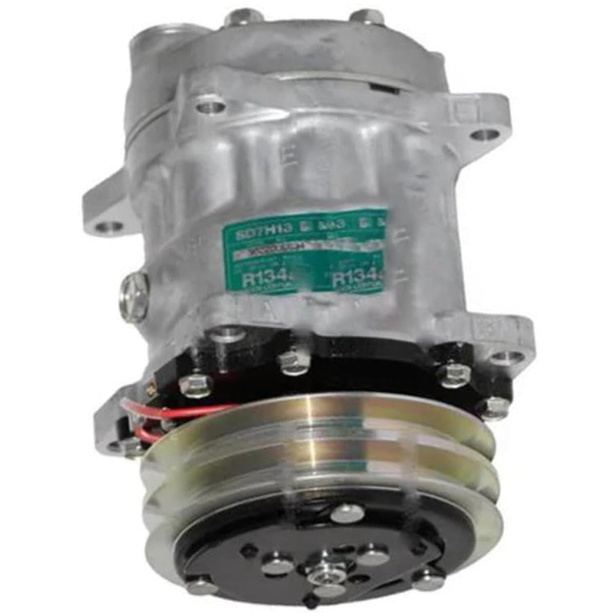 12V 2PK 125mm SD7H13 A/C Compressor VOE14525502 for Volvo Excavator ECR58 ECR88 EC55C EC60E ECR58 EW60C - KUDUPARTS