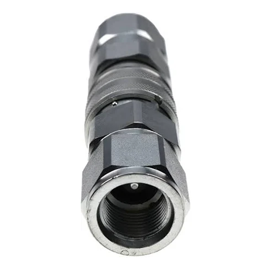 3/4" SAE - 5/8" Body Flat Face High Flow Hydraulic Quick Disconnect Coupler For Bobcat Kubota CASE JCB Thomas Gehl Volvo ASV Skid Steers - KUDUPARTS
