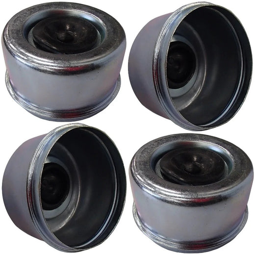 OD 2.72" 4 Pcs Grease Cap With Rubber Plug 21-43-1 for Trailer Axles E-Z Lube Spindle - KUDUPARTS