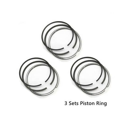 3Pcs Piston Rings 1G460-21050 for Kubota D902 Engine KX41-3 Excavator BX25 Tractor - KUDUPARTS