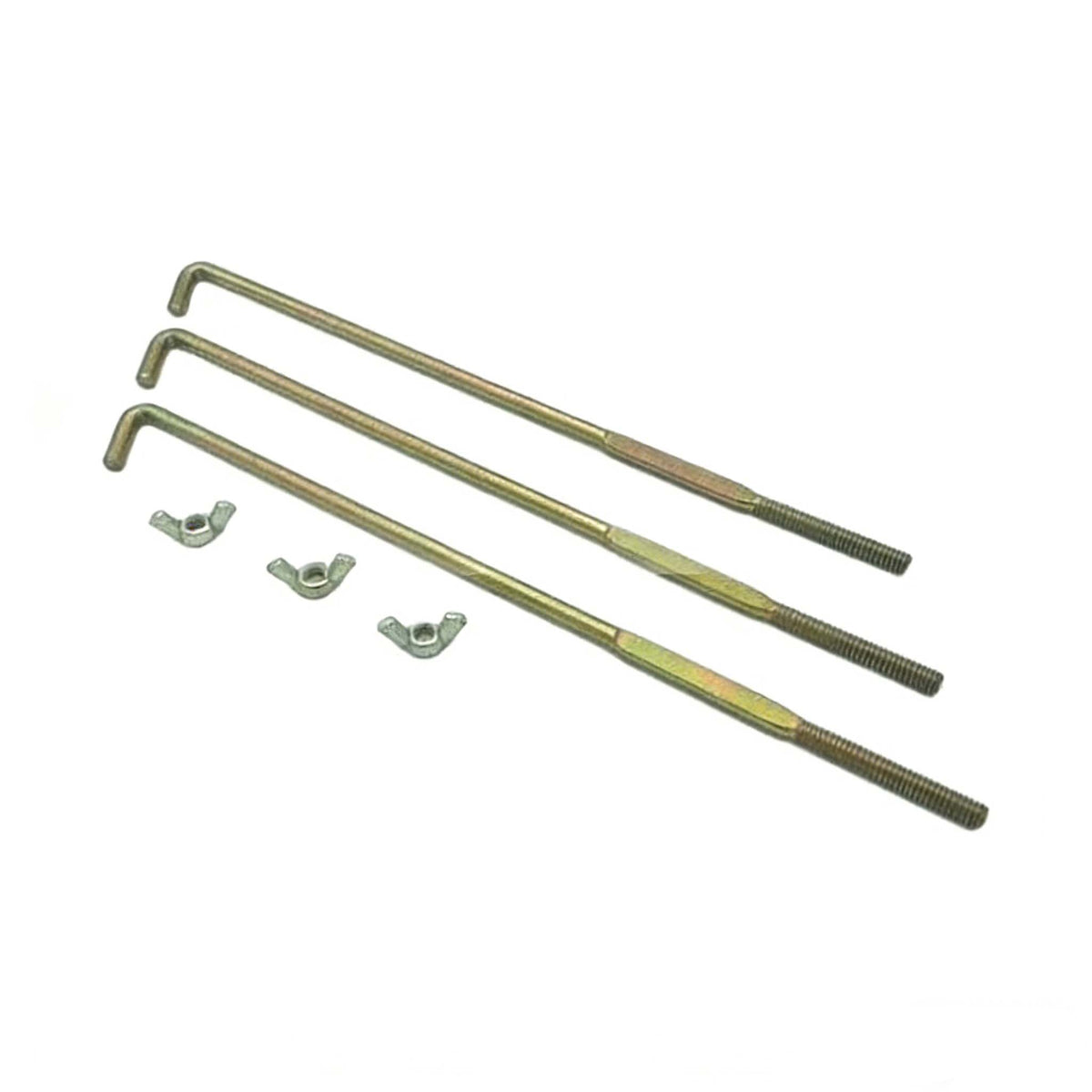 3 Pieces Battery Hold Down Rod with Nuts 302125 for E-Z-GO Golf Cart RXV 2008-up - KUDUPARTS