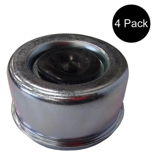 OD 2.72" 4 Pcs Grease Cap With Rubber Plug 21-43-1 for Trailer Axles E-Z Lube Spindle - KUDUPARTS