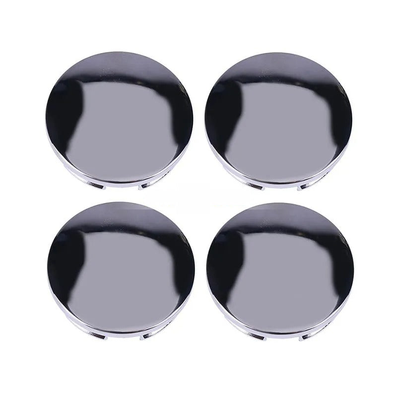 4 Aluminum Chrome Wheel Center Caps 1LB77SZ0AC 1LB77SZ0AB for Jeep Compass Patriot Grand Cherokee Wrangler - KUDUPARTS