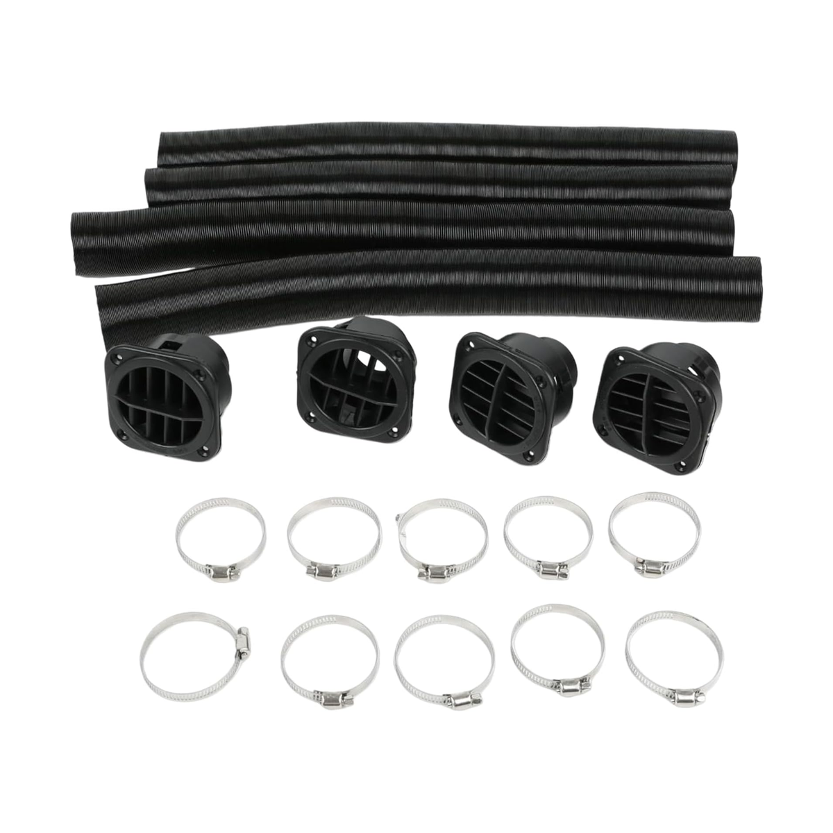 42mm Auxiliary Parking Heater Flexible Exhaust Duct Pipe With Air Outlet for Webasto Eberspacher D4 5KW - KUDUPARTS