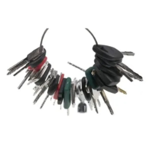 30 Pcs Ignition Key for Caterpillar CAT Komatsu Kubota Case John Deere JCB NH Volvo Heavy Equipment - KUDUPARTS