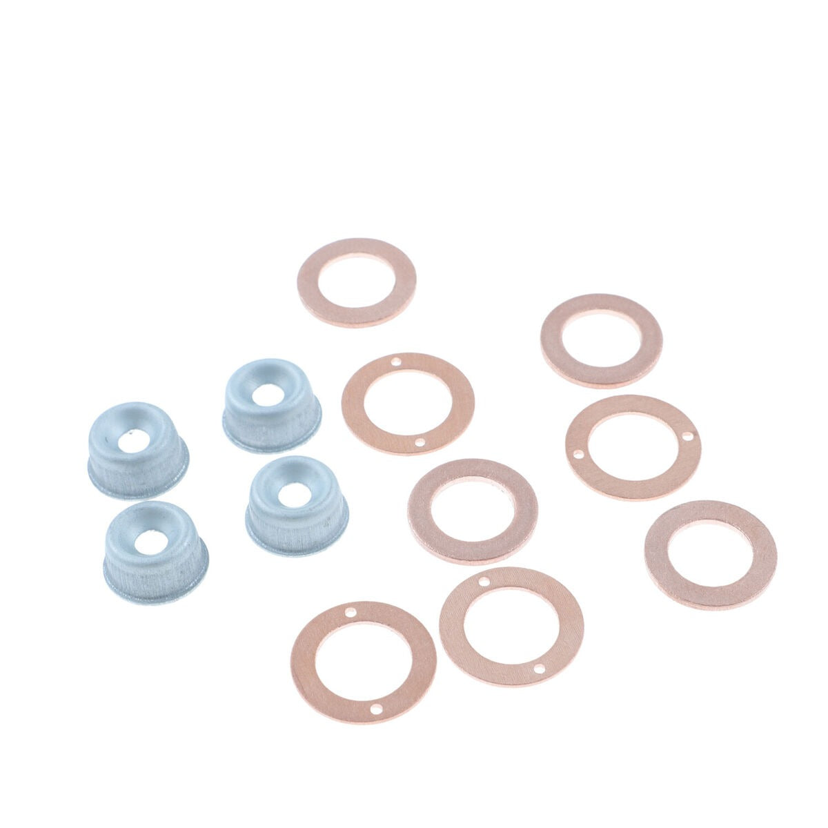 4 Cylinder Injection Seal Kit with 19077-53650 Heat Shield for Kubota Engine 05 03E V3 - KUDUPARTS