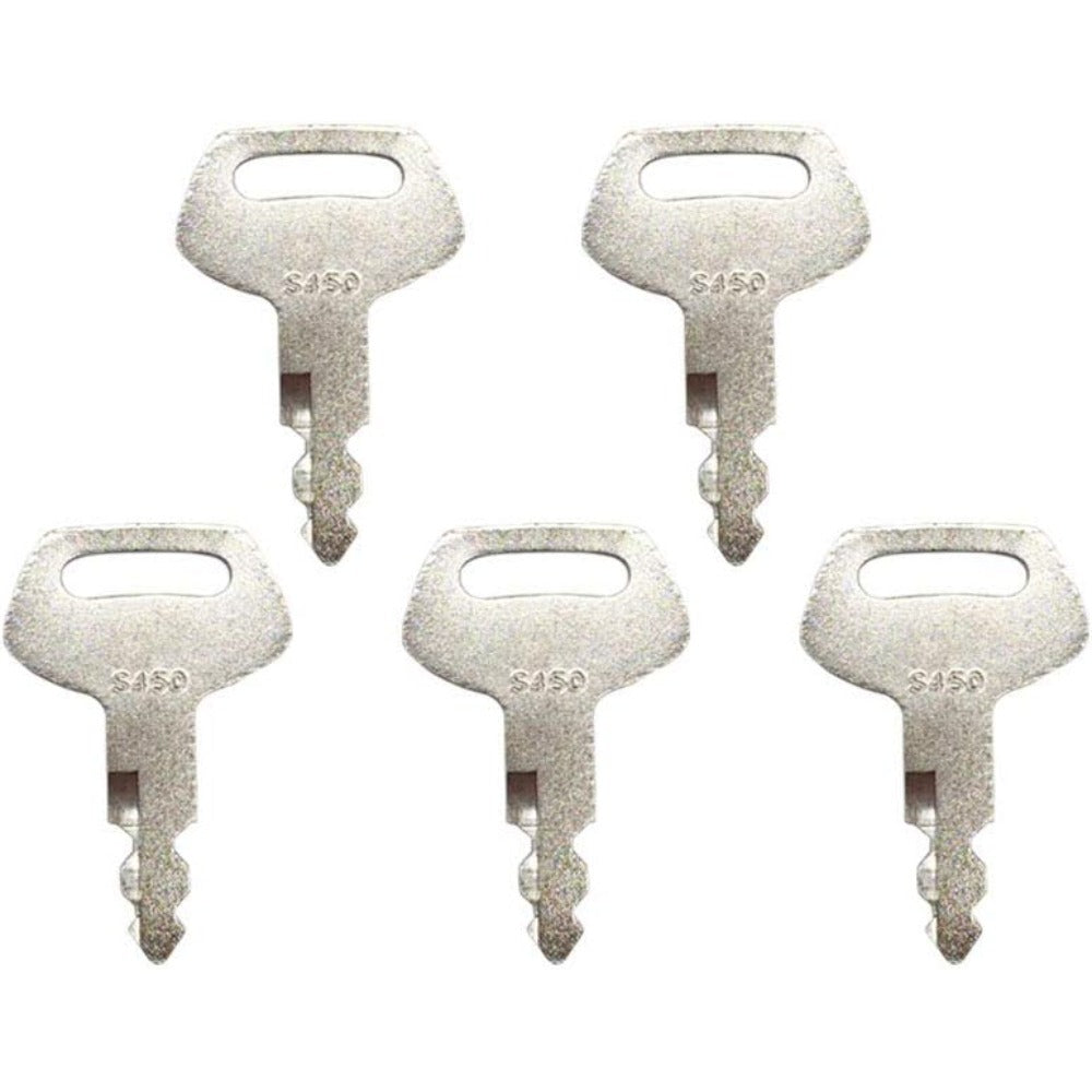 6 Pcs Heavy Equipment Ignition Key S450 for CASE Linkbelt JCB Sumitomo New Holland Excavator - KUDUPARTS