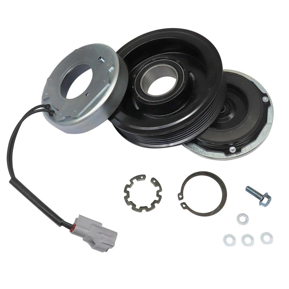 Compressor Clutch Kit 68140664AC for 2014-2018 Dodge Ram 1500 2500 3500 5.7L 3.6L - KUDUPARTS