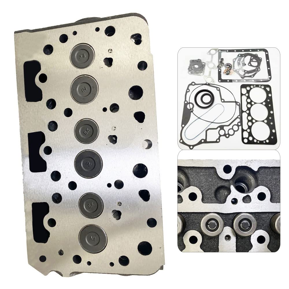 Complete Cylinder Head & Gasket D1105 for Kubota RTV1100 RTV1100CW9,RTV1140CPX Kubota Turn Mower Kubota Uitilty Vechilce Kubota Excavator Skid Steer Loader Tractor - KUDUPARTS