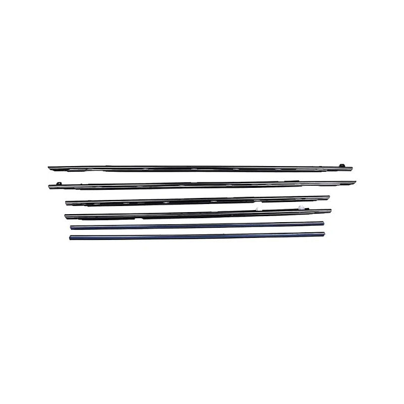 6 Pcs Door Belt Molding 75660-60020 75670-60020 for Toyota Land Cruiser Lexus LX450 1990-1999 - KUDUPARTS