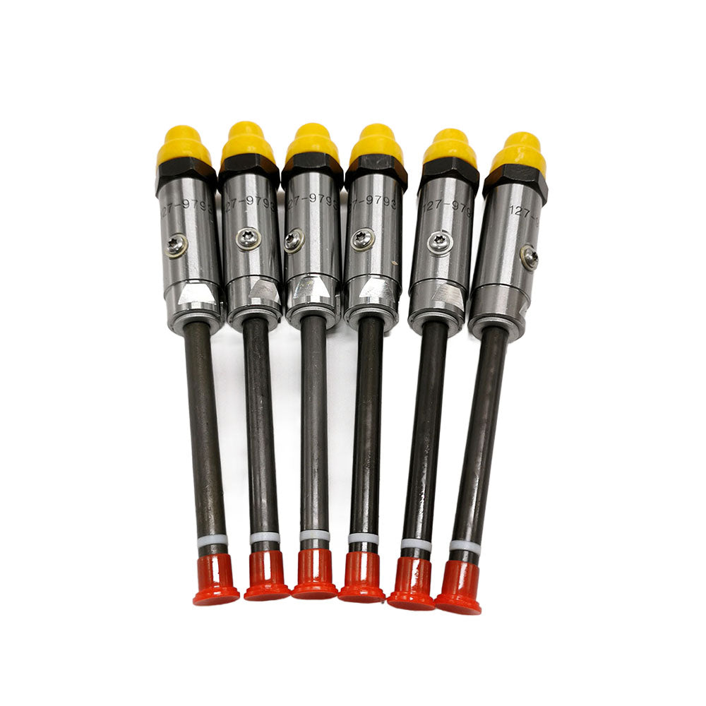 6 Pieces Fuel Injector 100-7567 127-9793 0R-8290 for Caterpillar CAT Engine 3406C