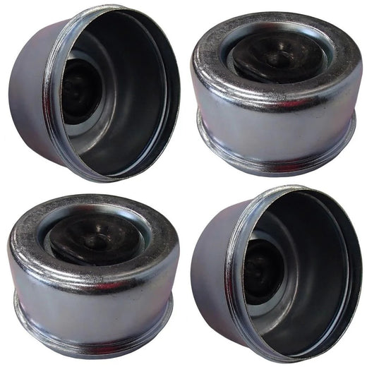 OD 2.72" 4 Pcs Grease Cap With Rubber Plug 21-43-1 for Trailer Axles E-Z Lube Spindle - KUDUPARTS