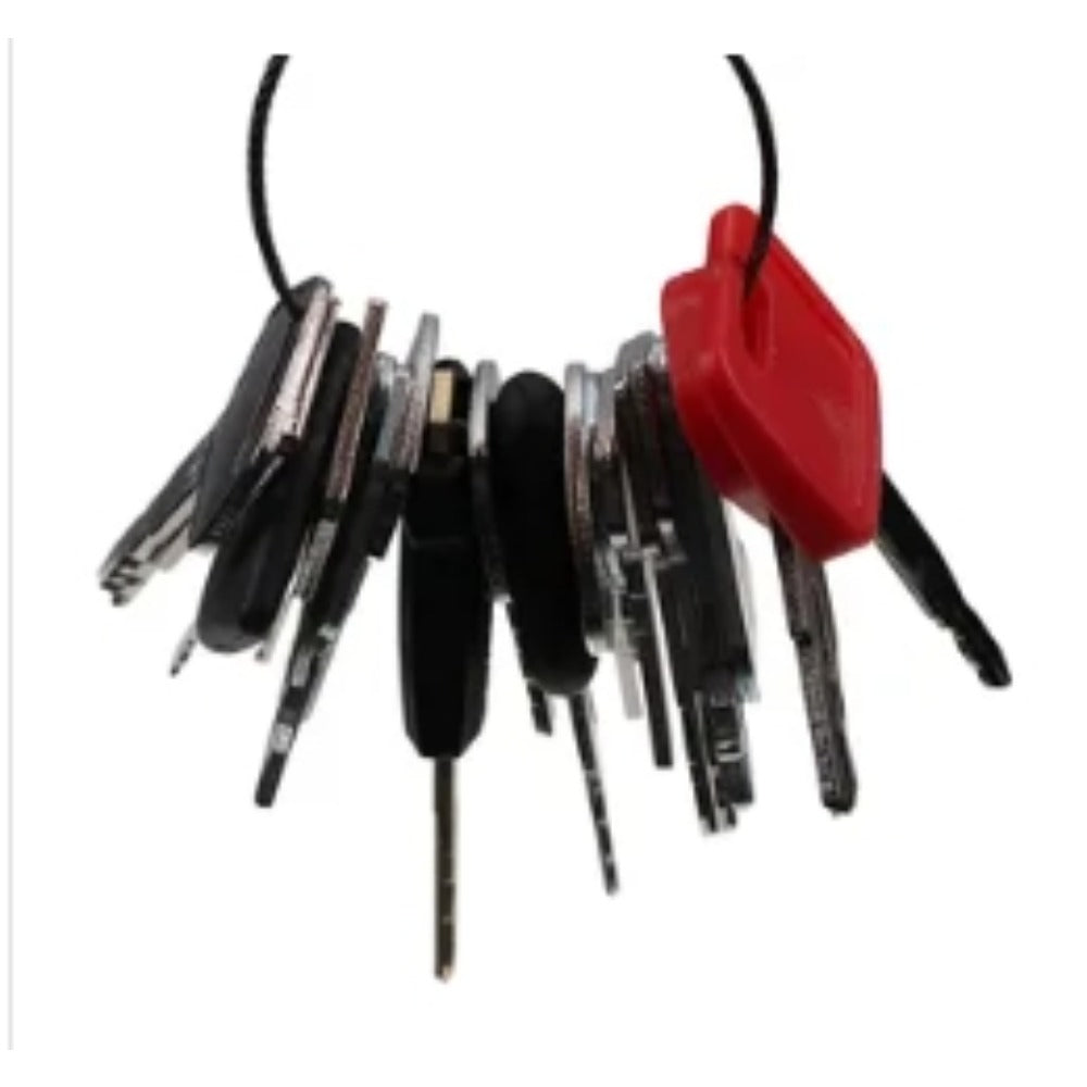 18 Pcs Ignition Key for CASE Caterpillar CAT Hitachi JCB John Deere Kobelco Komatsu Takeuchi Volvo Heavy Construction Equipment - KUDUPARTS