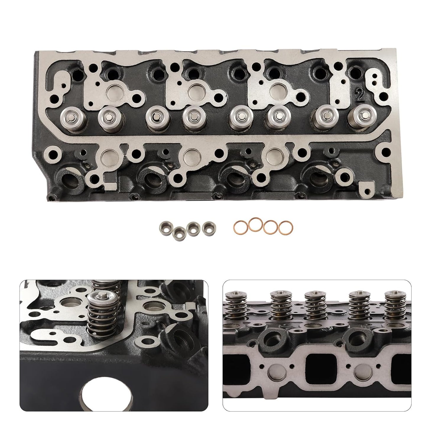 Cylinder Head Assembly Complete Cylinder Head Assy Fits for 1992-1998 Isuzu NPR 3.9L 4BD2 Engine - KUDUPARTS