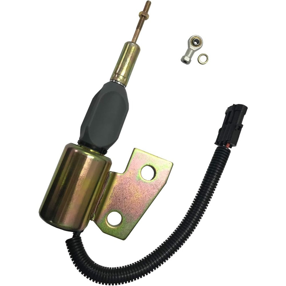 12V Fuel Shut Off Solenoid J991167 87420952 for CASE 580M 60XT 70XT 90XT 688G New Holland U80 LV80 - KUDUPARTS