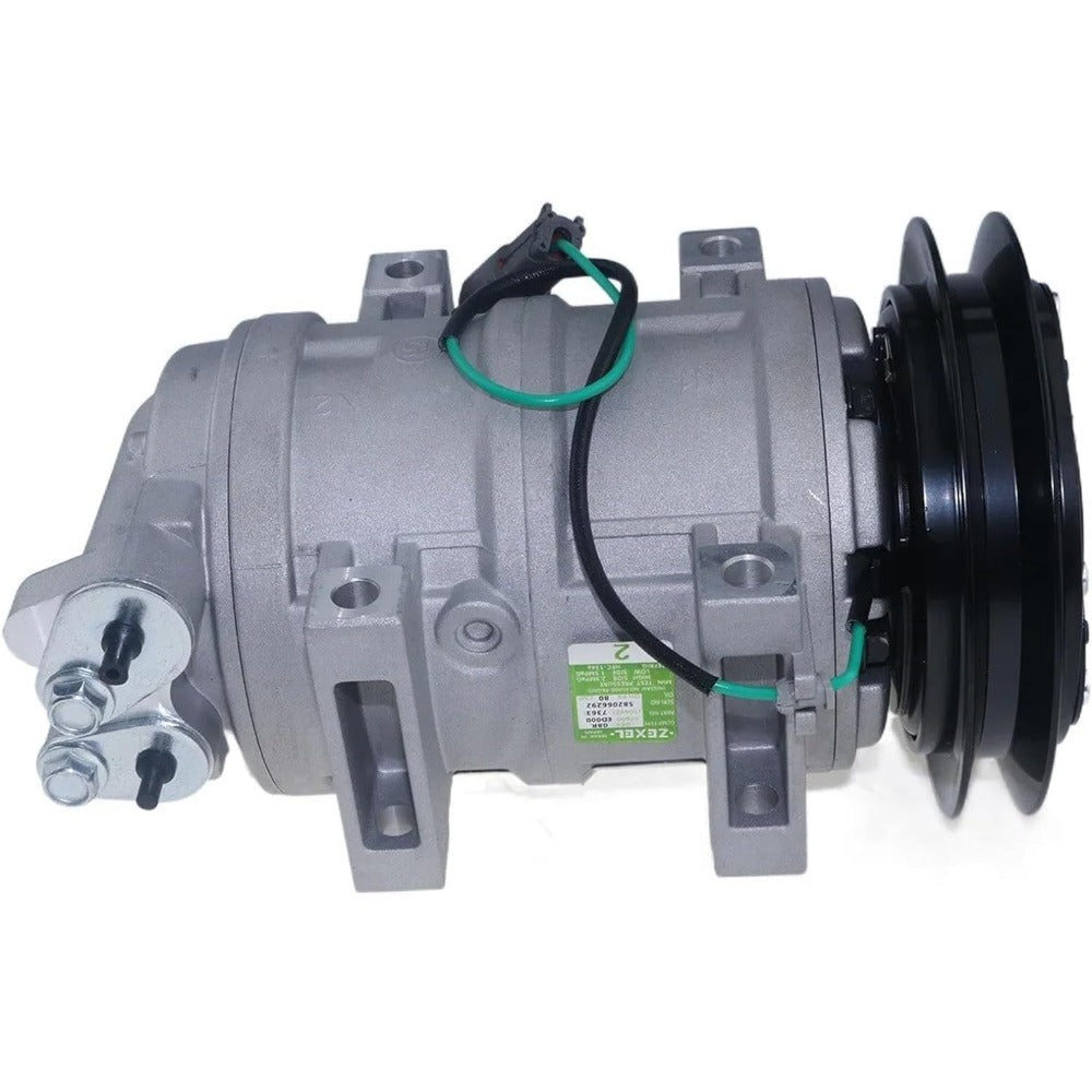 Valeo DKS15D A/C Compressor 4719131 for Hitachi Excavator ZX140W-3 ZX140W-3-AMS ZX140W-3DARUMA ZX145W-3 ZX145W-3-AMS ZX250W-3 - KUDUPARTS