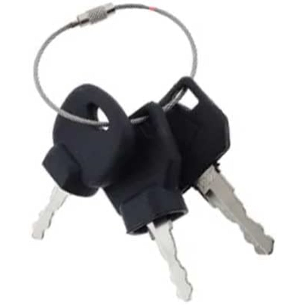 3 Pcs Ignition Key for JCB Bomag Hamm Roller Compaction Dynapac Terex Vibromax Volvo Ford Moxy New Holland and More - KUDUPARTS