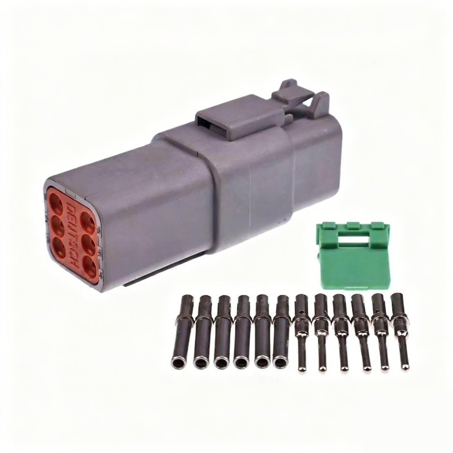 Deutsch DT 6 Pin Connector Kit with 14 AWG/GA Solid Contacts
