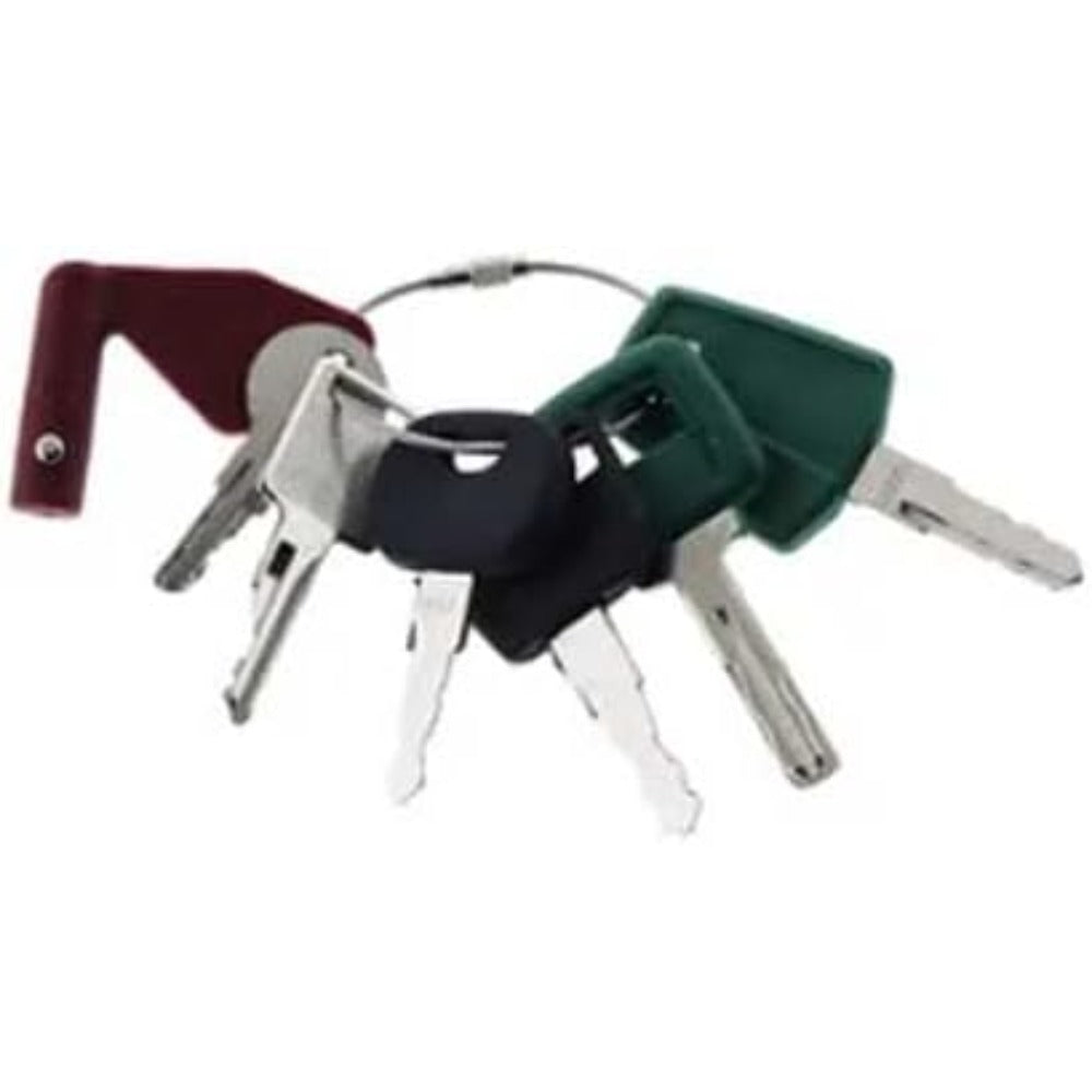 8 Pcs Ignition Key for Volvo Laser Bobcat New Holland CASE John Deere JLG Heavy Equipment - KUDUPARTS