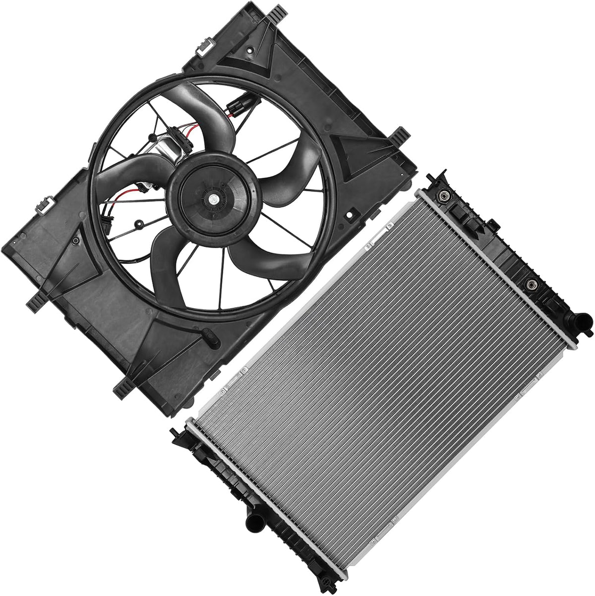 621-445 Cooling Fan 13187 Radiator Replacement for 2010-2012 for Ford Fusion 2.5L 2011-2012 for Lincoln MKZ 2.5L 2010-2011 for Mercury Milan 2.5L - KUDUPARTS