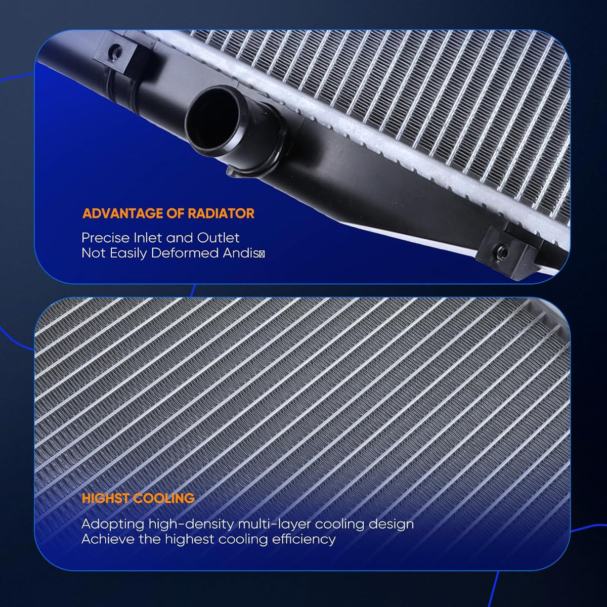 13082 Engine Coolant Radiator Compatible with 2010-2014 for Acura TSX 3.5L Replace# DPI13082; 13082; CU13082; 19010RL5A51; AC3010145 Aluminum Core Automotive Replacement Engine Radiators - KUDUPARTS