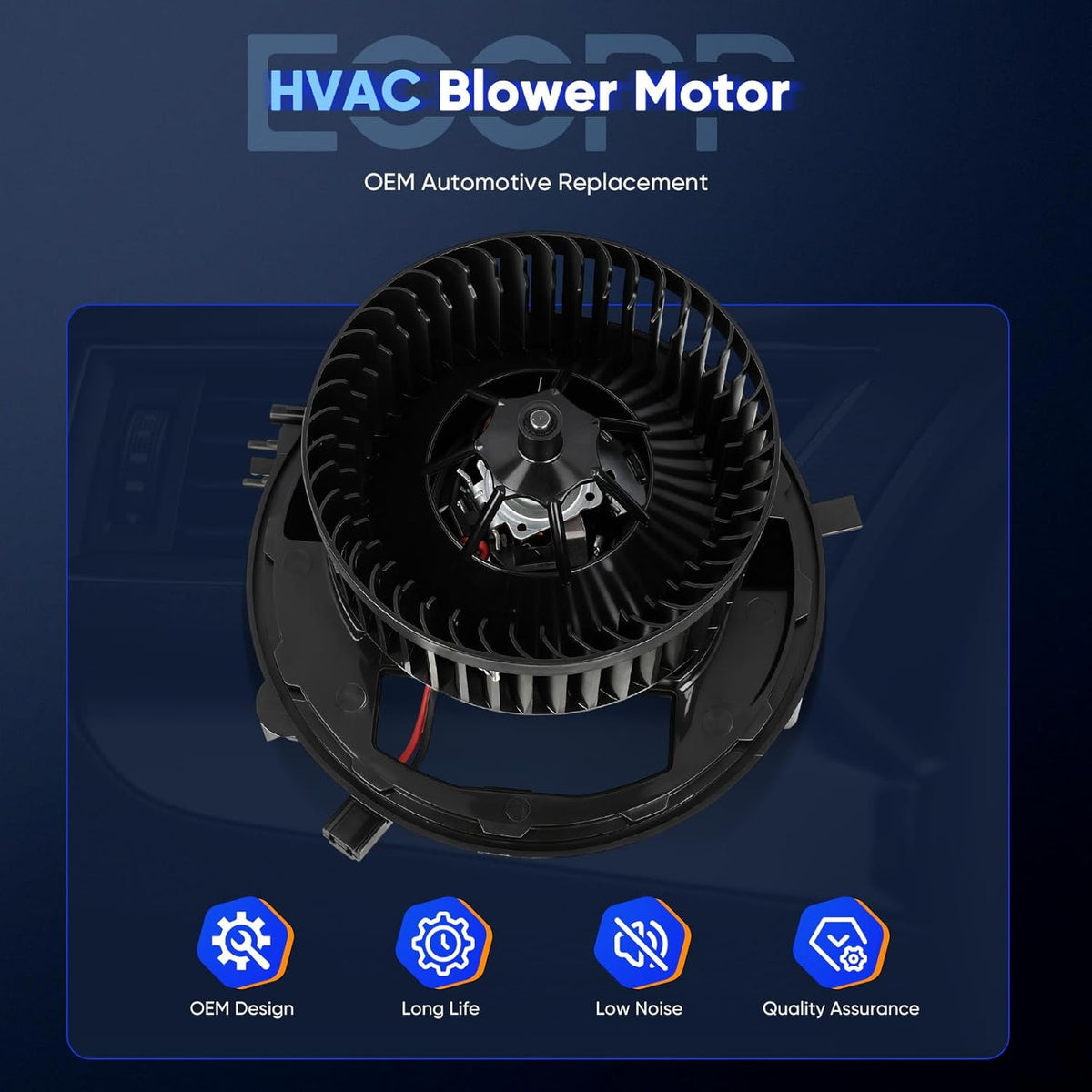 AC Blower Motor Fit for Audi & Volkswagen VW - A3 2015-2020, Q3 2019-2024, Golf, GTI, Jetta 2015 2016 2017 2018 2019 2020 2021 Volkswagen VW - Replace# 700341 5Q0907521E AC Heater Blower Fron - KUDUPARTS