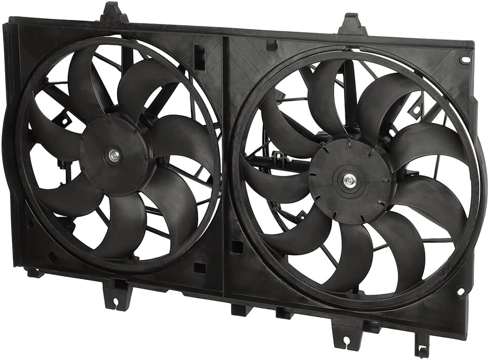 620472 Dual Radiator & Condenser Fan Replacement - Compatible with 2017-2018 Nissan Rogue 2.0L, 2014-2018 Rogue 2.5L, 2015-2017 X-Trail 2.5L - KUDUPARTS