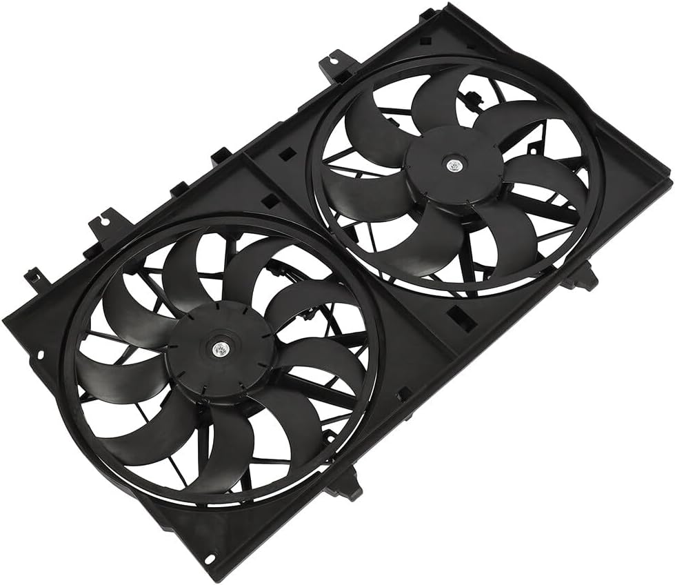620472 Dual Radiator & Condenser Fan Replacement - Compatible with 2017-2018 Nissan Rogue 2.0L, 2014-2018 Rogue 2.5L, 2015-2017 X-Trail 2.5L