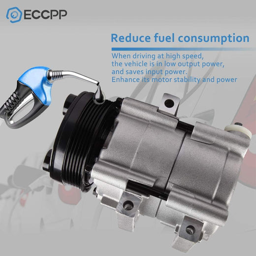 AC Compressor with Clutch 1994-2007 Fit for Ford for F-150 for F-250 for F-350 for F450 for F550 for Ford Mustang for Mercury Cougar 4.6L 5.4L 6.8L AC Compressor 6 Grooves FS10 - KUDUPARTS