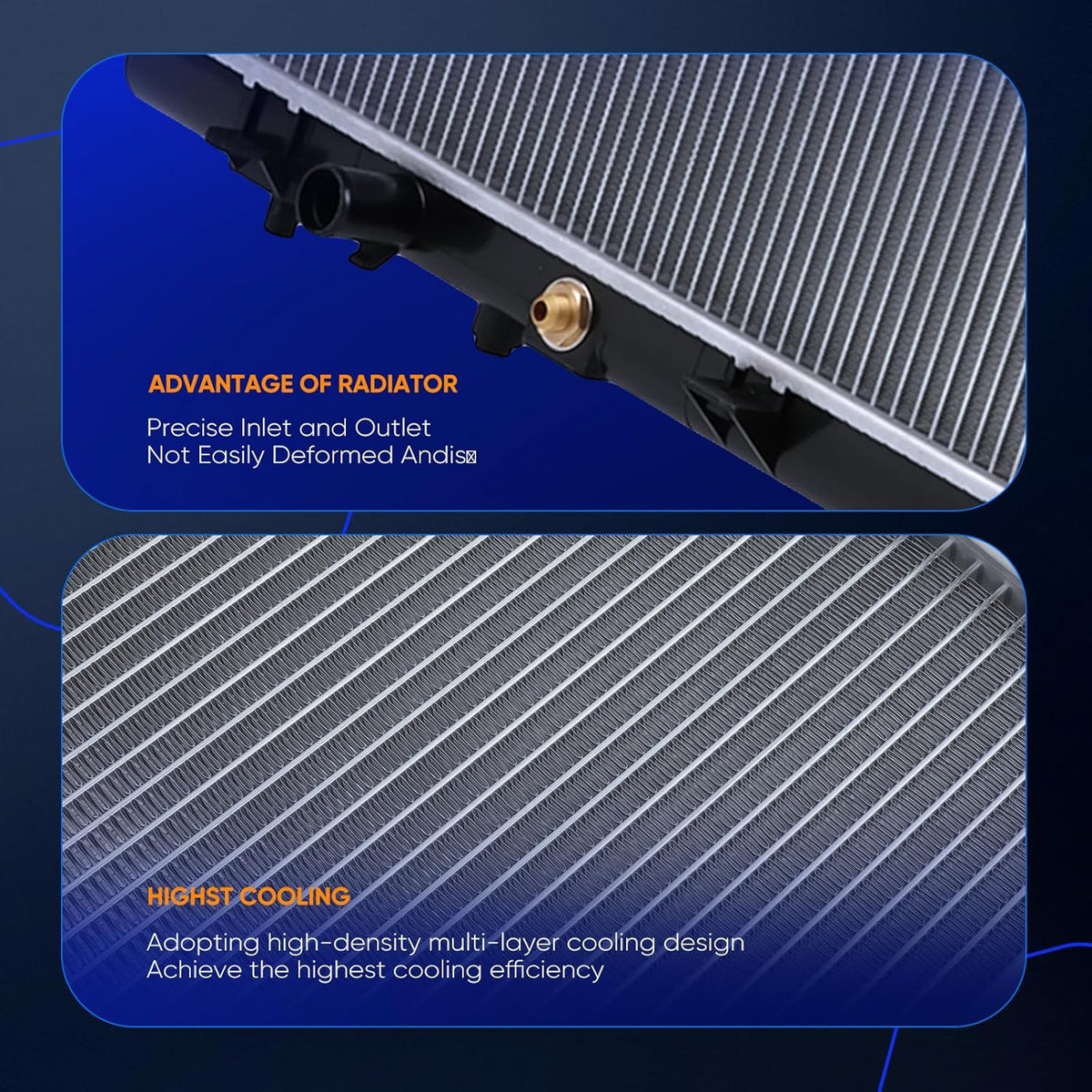 2303 Radiator for 1999-2003 Mazda Protege: 1.6L (1999-2000), 1.8L (2001-2003), 2.0L (2002-2003) & Protege5 2.0L - KUDUPARTS