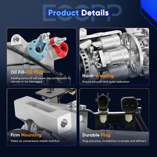 A/C Compressor with Clutch – Compatible with Volvo S60 2.5L (2012-2016) & S80 3.0L (2012-2015) - KUDUPARTS