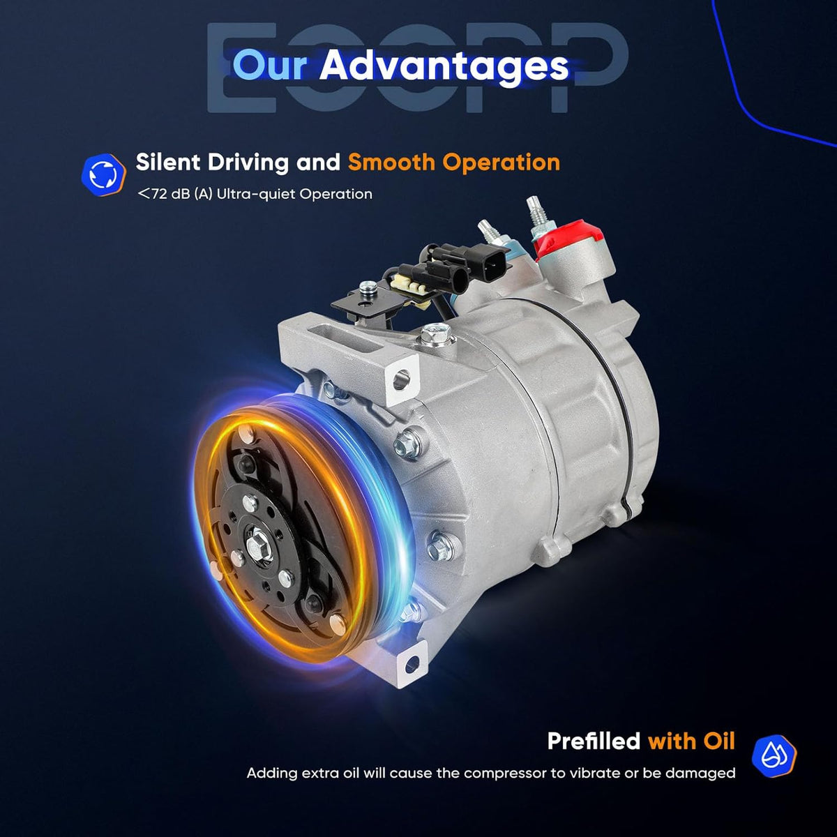 A/C Compressor with Clutch – Compatible with Volvo S60 2.5L (2012-2016) & S80 3.0L (2012-2015) - KUDUPARTS