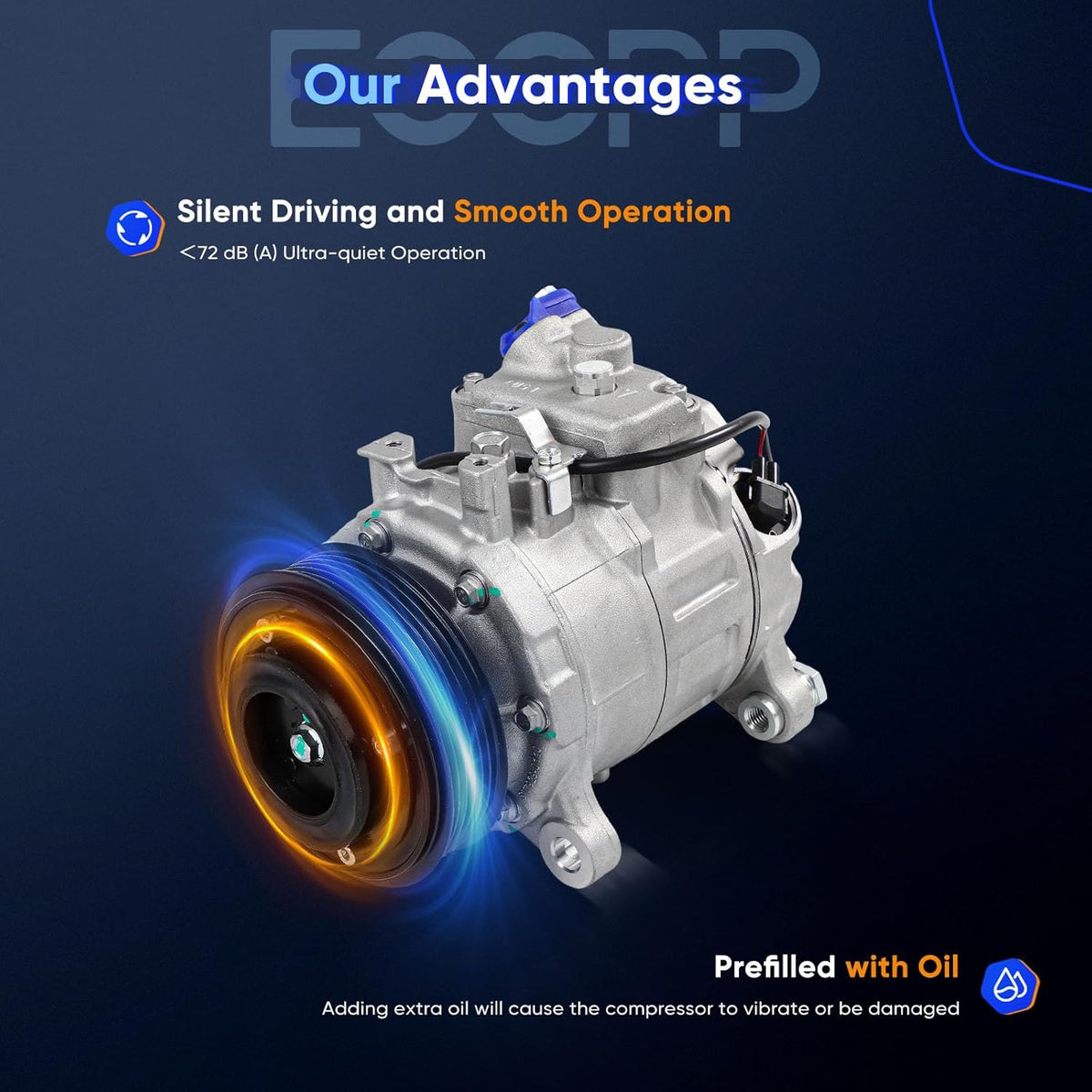 BMW X3 X4 2.0L A/C Compressor with Clutch | Fast Cooling | 2013-2017 - KUDUPARTS